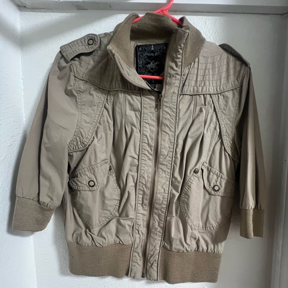 Tan Bomber Jacket